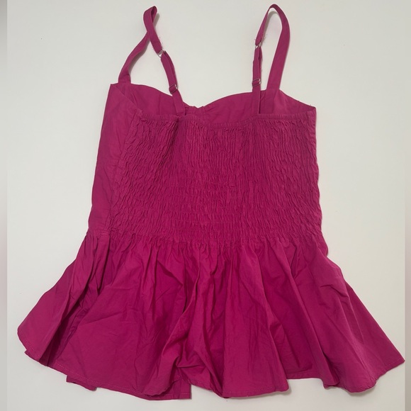 Pink Ruffled Peplum Top - Picture 2 of 5